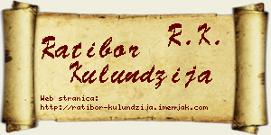 Ratibor Kulundžija vizit kartica